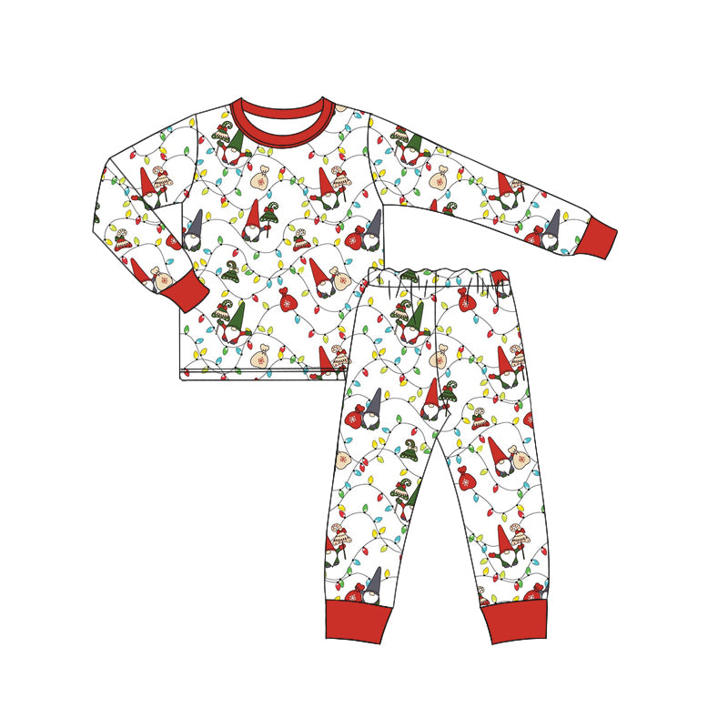 Baby Boys Christmas Light Tee Pants Pajamas Clothes Sets Preorder(moq 5)