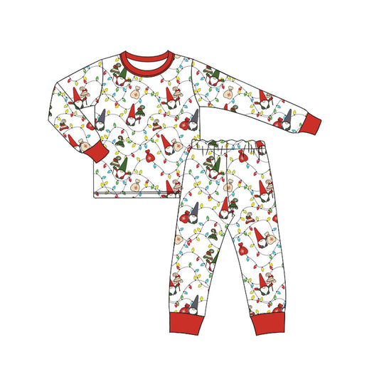 Baby Boys Christmas Light Tee Pants Pajamas Clothes Sets Preorder(moq 5)