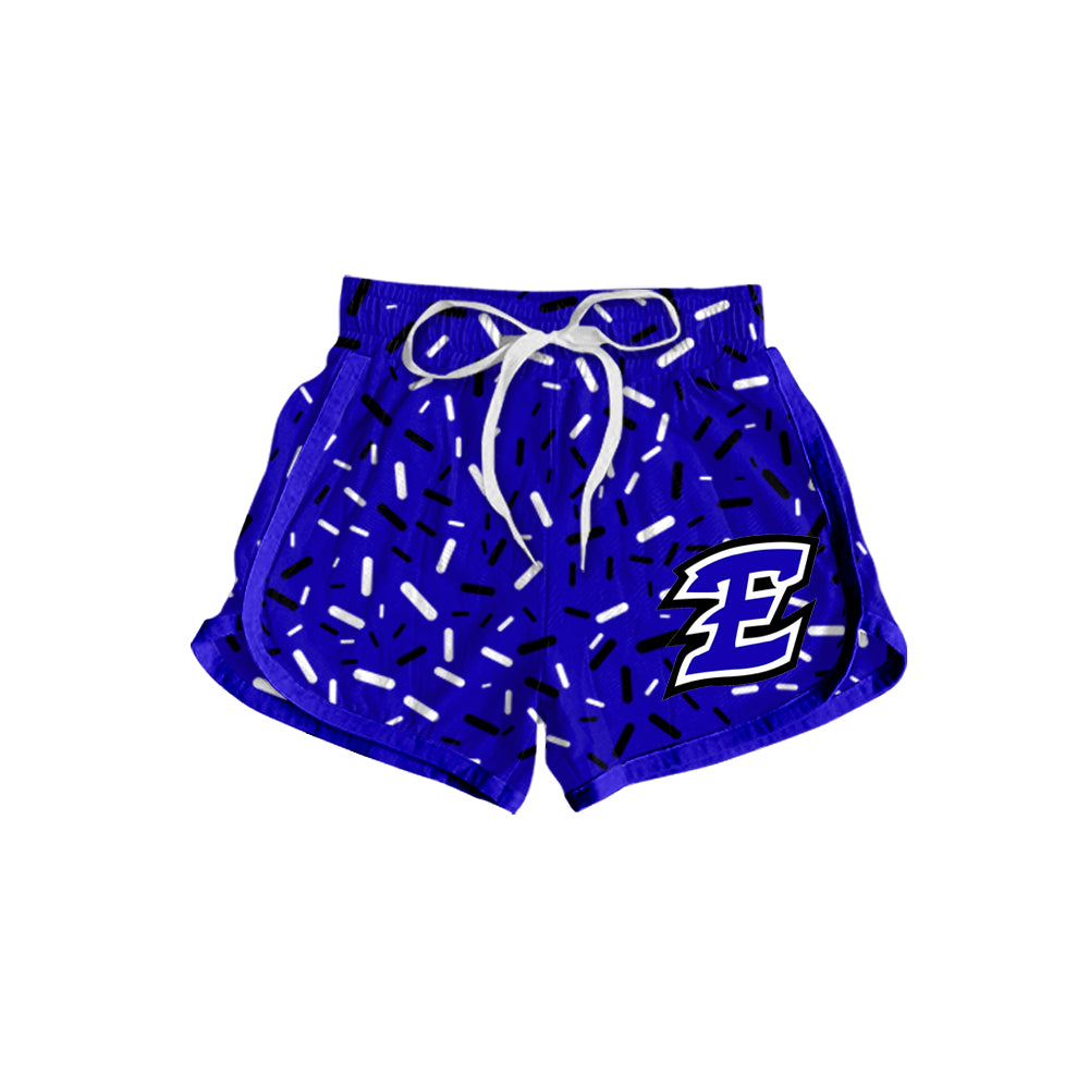 Preorder(moq 5) Baby Girls Blue E Sprinkles Team Sports Shorts