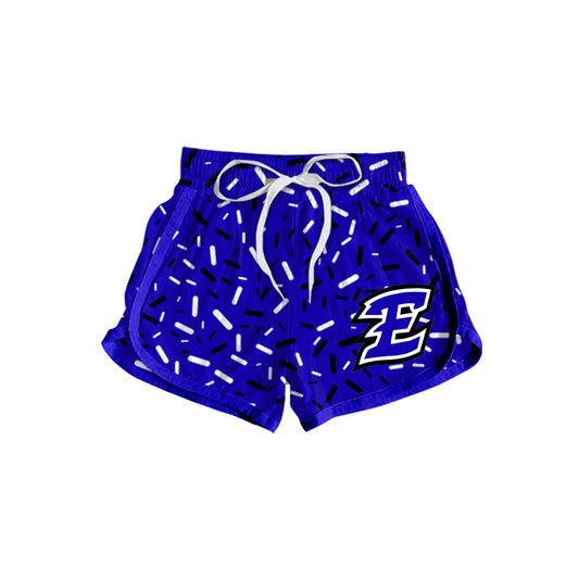 Preorder(moq 5) Baby Girls Blue E Sprinkles Team Sports Shorts