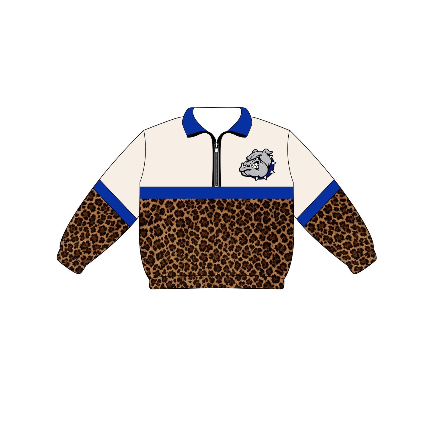 Preorder (moq 5)Baby Boys Long Sleeve Team Zip Pullovers Tops