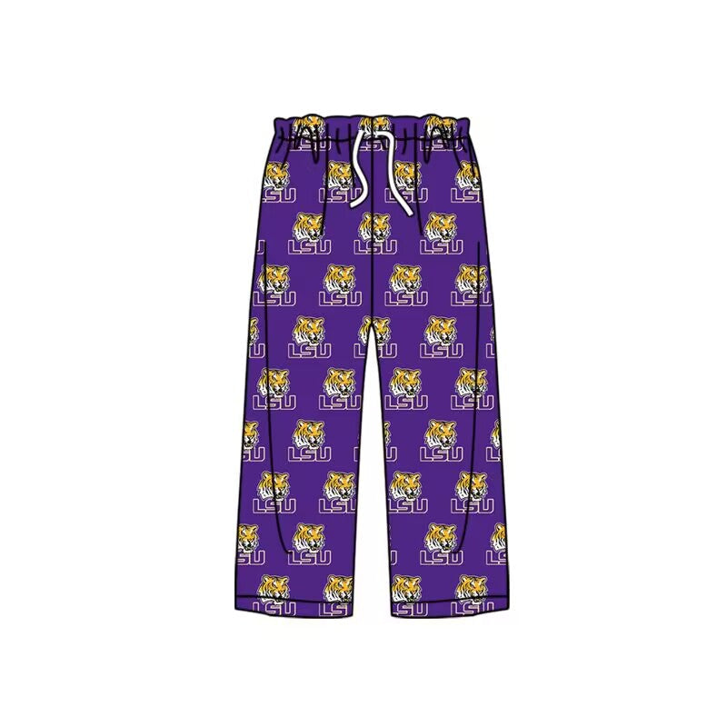 Adult Women Mama LSU Tiger Team Pajamas Bottom Pants Preorder(moq 5)