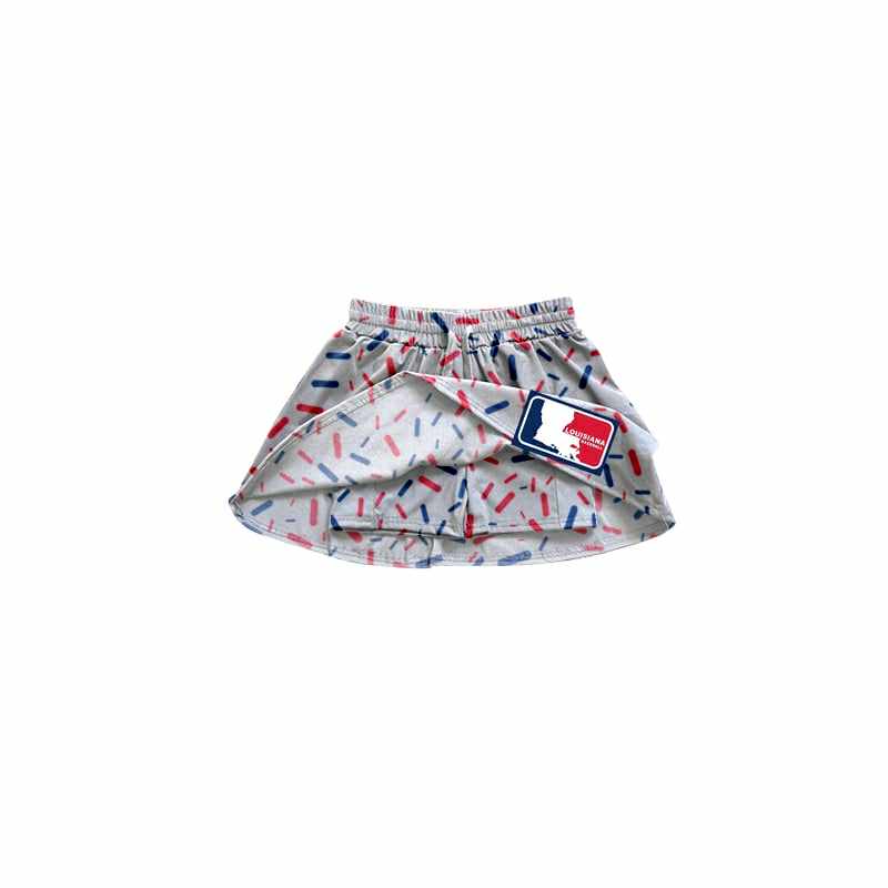 Preorder(moq 8) Baby Girls Louisiana Baseball Team Skort Shorts Bottoms