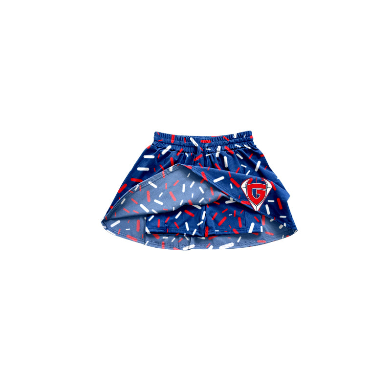 Preorder(moq 5) Baby Girls Team G Navy Skort Shorts Bottoms