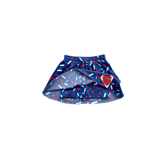 Preorder(moq 5) Baby Girls Team G Navy Skort Shorts Bottoms