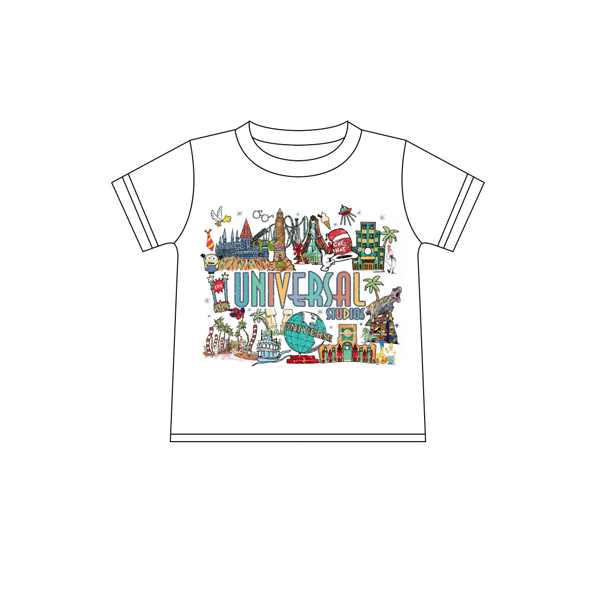 Preorder (moq 5)Baby Boys Short Sleeve Universal Studios T-shirts Top