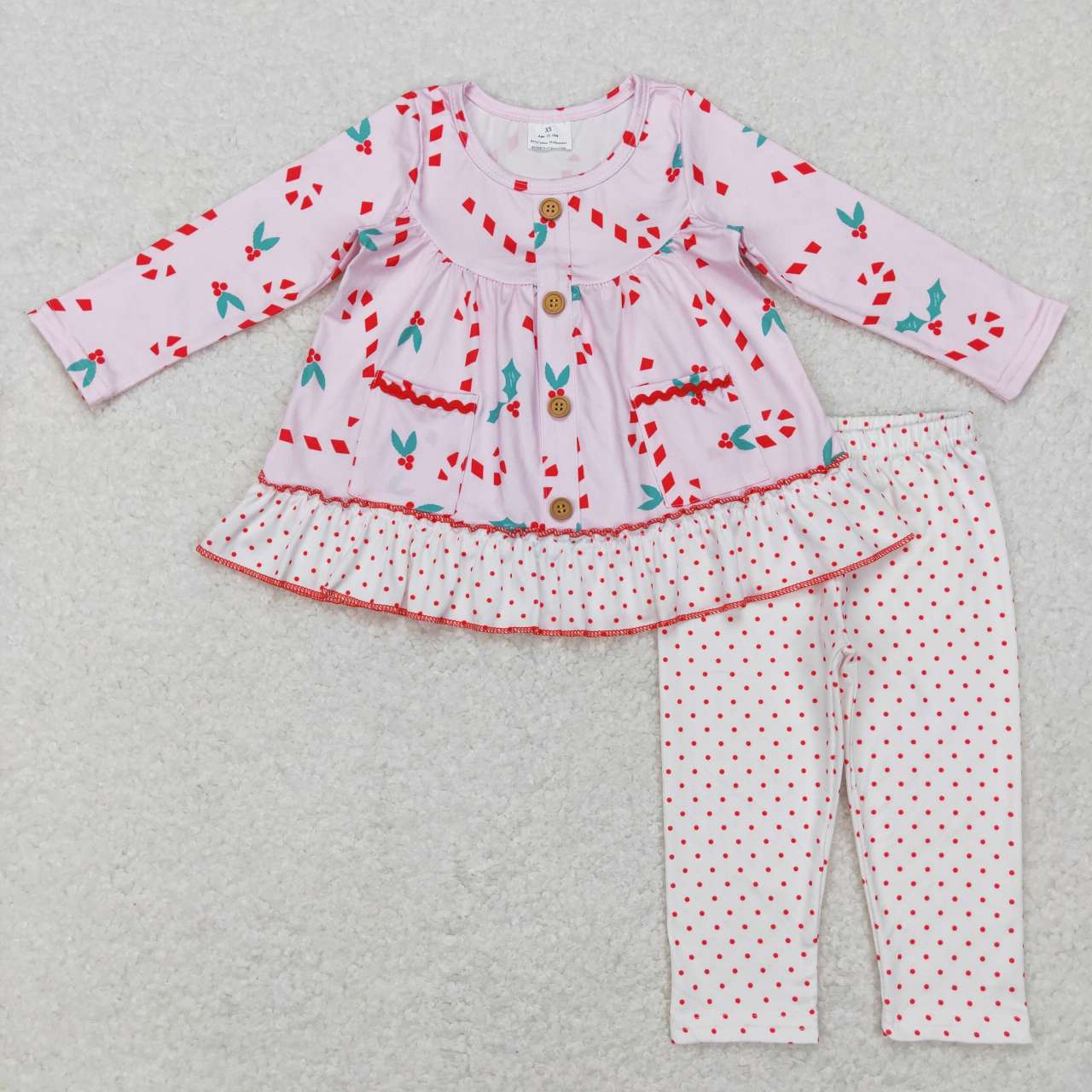 Baby Girls Christmas Sibling Tunic Legging Pants Clothing Sets