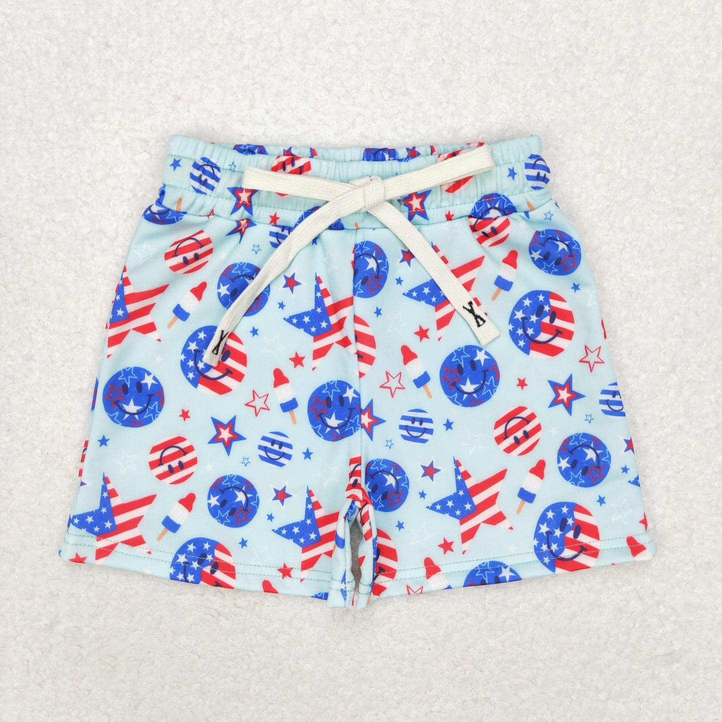 Baby Girls Boys 4th Of July Smile Sibling Trunks Swimsuits