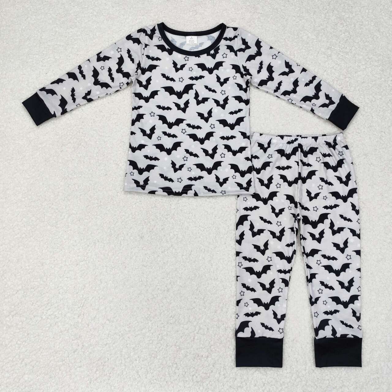 Baby Girls Halloween Bats Sibling Bamboo Pajamas Clothes Sets