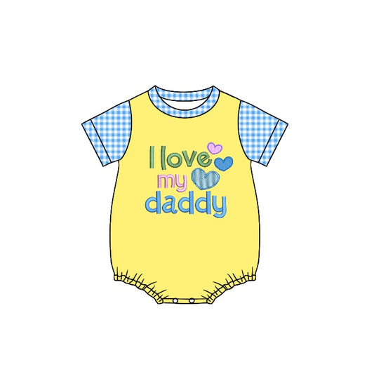 Baby Infant Boys I Love My Daddy Summer Rompers preorder(moq 5)