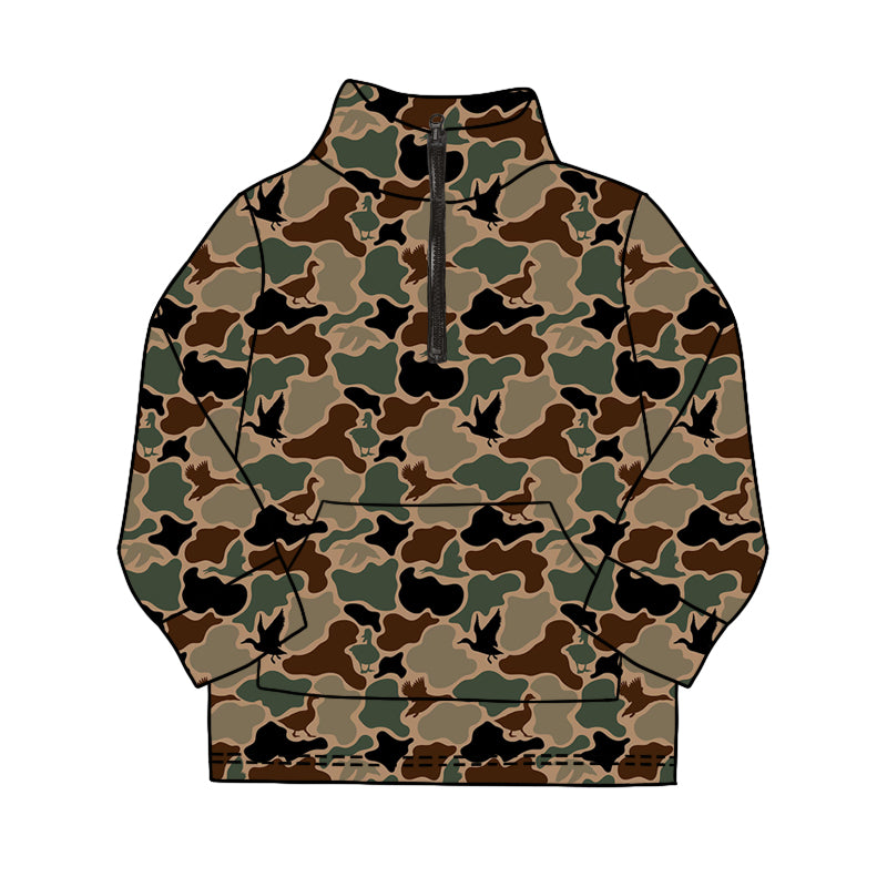 Baby Boys Duck Hunting Pullovers Zip Tee Shirts Tops preorder(MOQ 5)