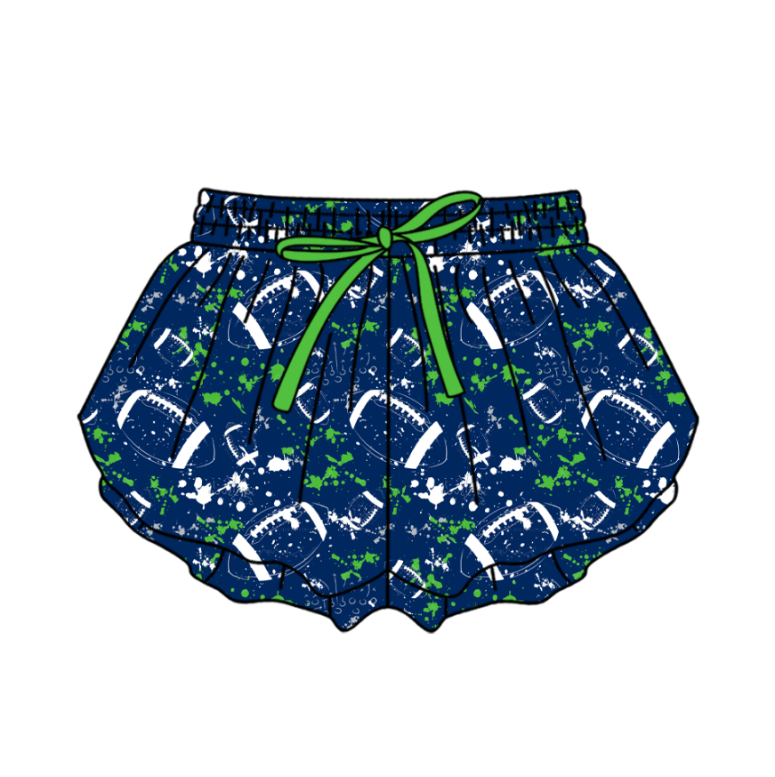 Preorder (moq 5)Baby Girls Tie-dye Footballs Print Team Butterfly Shorts Bottom