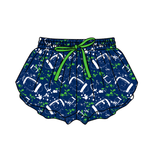 Preorder (moq 5)Baby Girls Tie-dye Footballs Print Team Butterfly Shorts Bottom