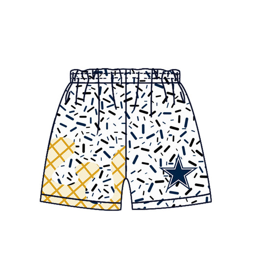 Preorder (moq 5)Baby Boys Drip Sprinkles Cowboys Team Shorts Bottom