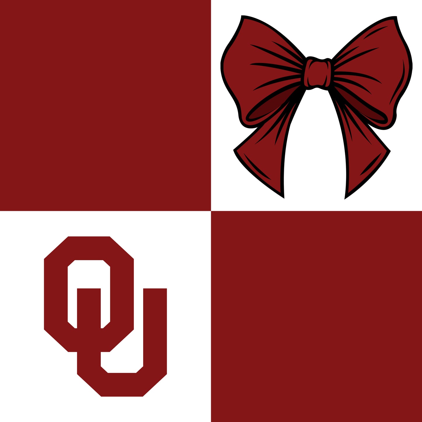 Preorder (moq 5)Baby Girls Red OU Bows Checked Vests Top Skirt Short Team Clothes Sets