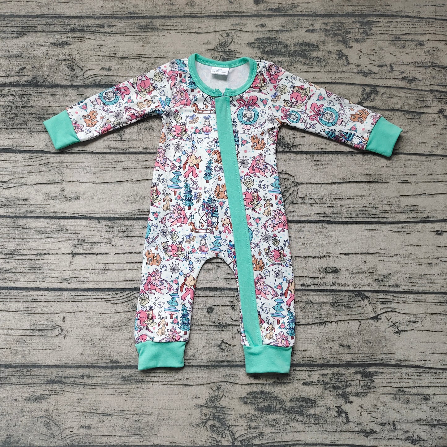 Baby Girls Christmas Little Digs Zip Rompers