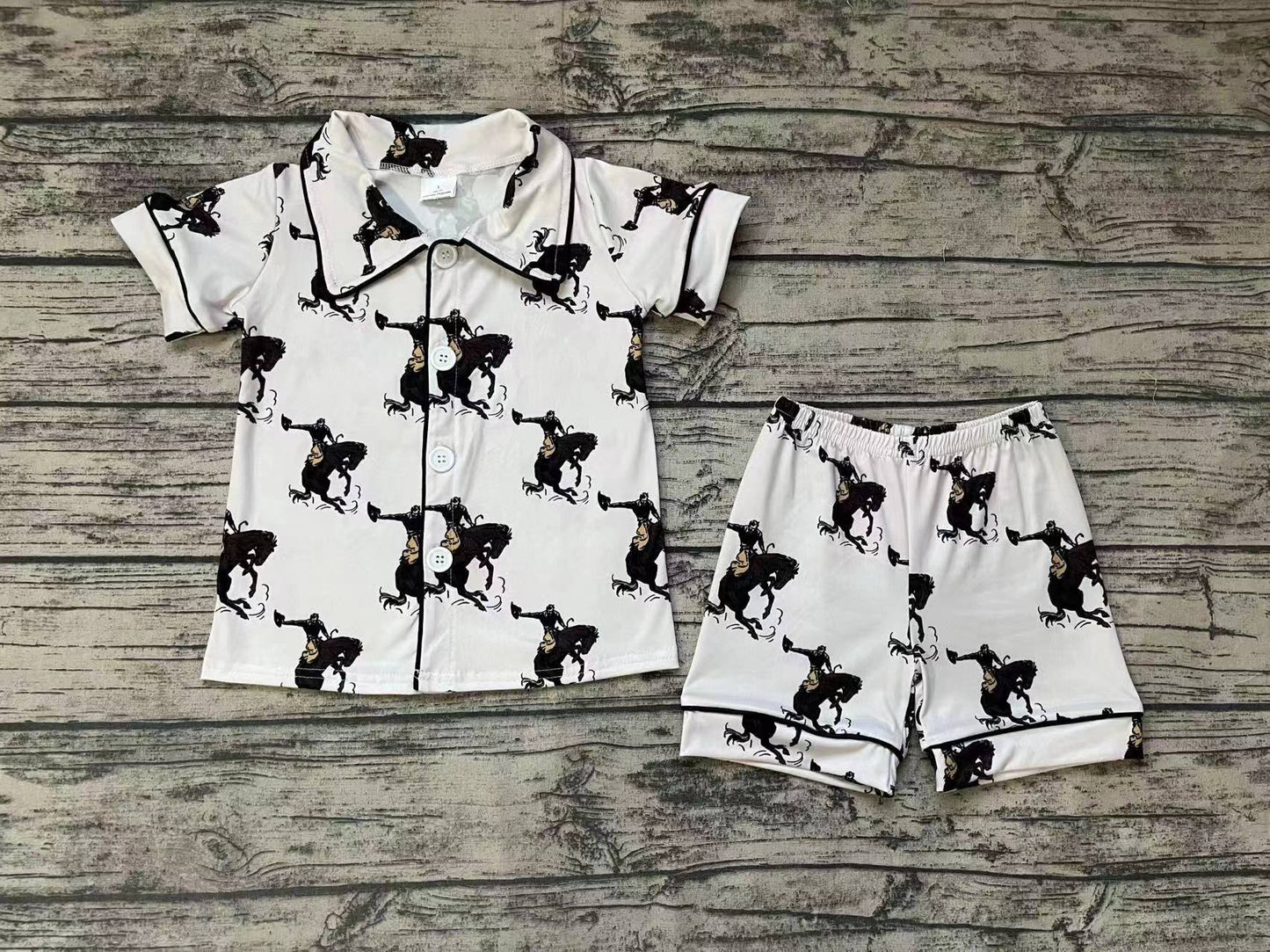 Baby Girls Western Rodeo Shorts Pajamas