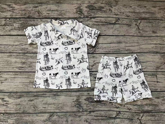 Baby Girls Western Farms Shorts Pajamas