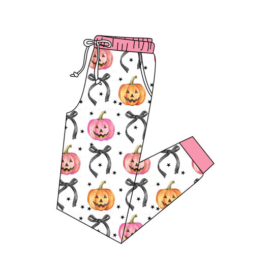 Preorder(moq 5) Adult Women Halloween Pumpkins Bows Jogger Pants