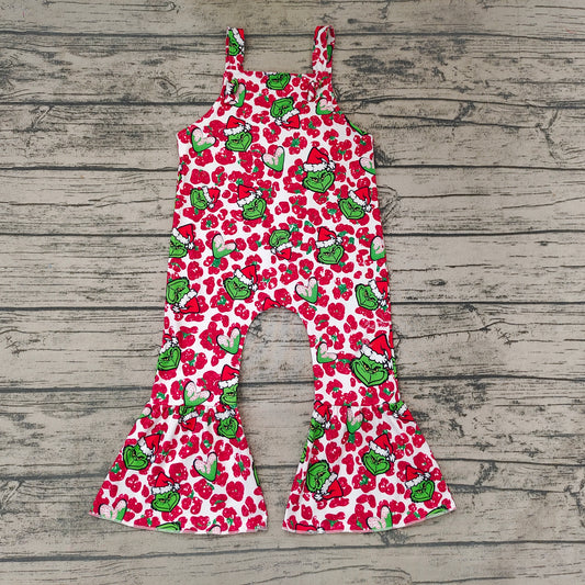 Baby Girls Christmas Frog Straps Jumpsuits