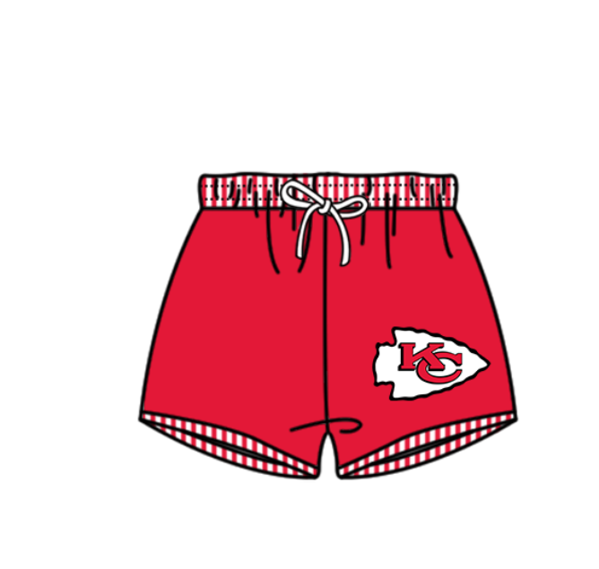 Preorder moq 5 Baby Boys Red KC Team Swimming Trunks Bottom