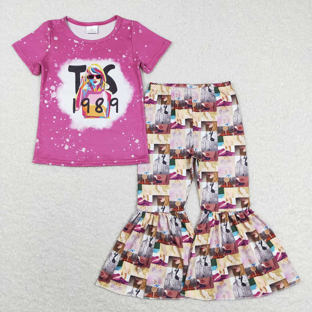 Baby Girls Sibling Sister Concert Singer Shirt Bell Pants Clothes Sets