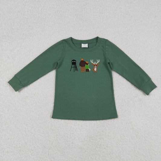 Embroidery Deer Baby Boys Hunting T-shirts Top