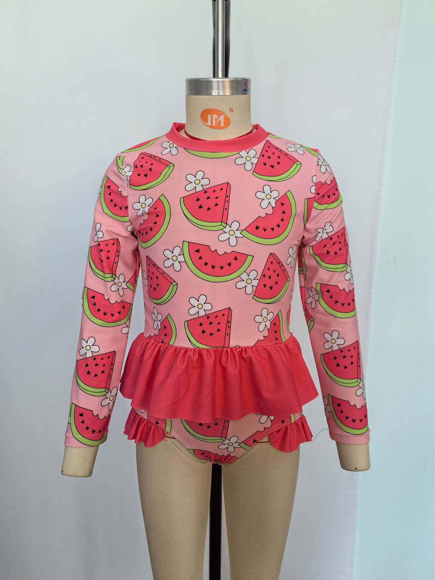 Baby Girls Watermelon Red Long Sleeve Top Bummie Swimsuits