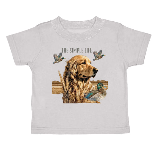 Baby Boys Grey Dog Ducks Simple Life Short Sleeve Tee Shirts Tops preorder (moq 5)