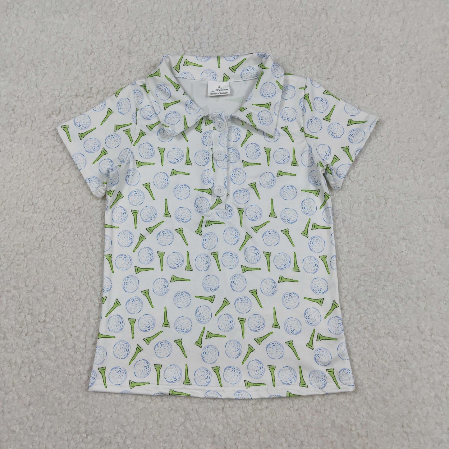 Baby Boys Golf Team Button Polo Shirts Top
