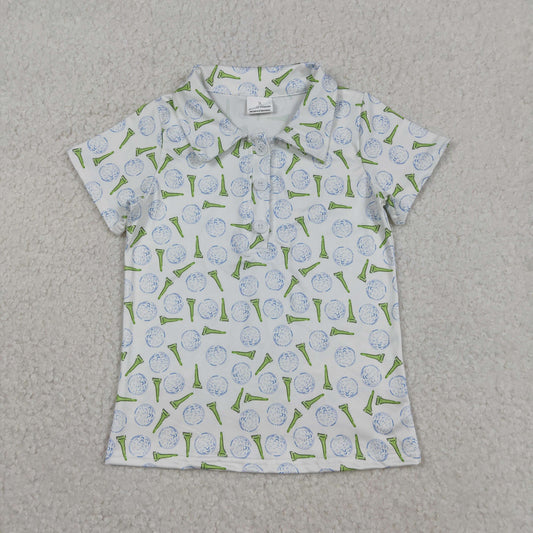 Baby Boys Golf Team Button Polo Shirts Top