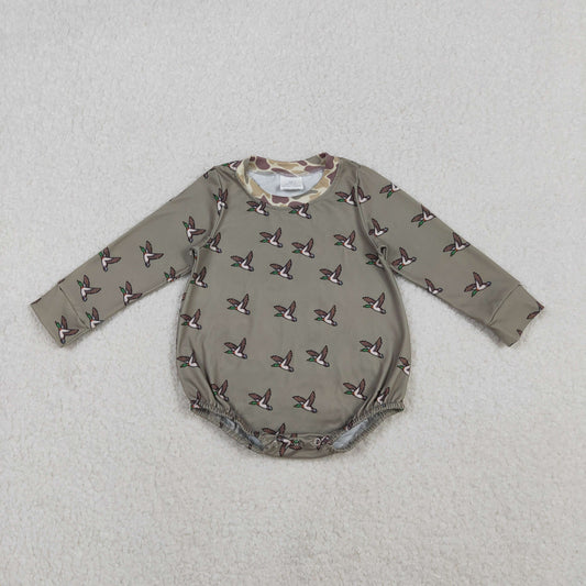 Baby Boys Long Sleeves Ducks Hunting Rompers