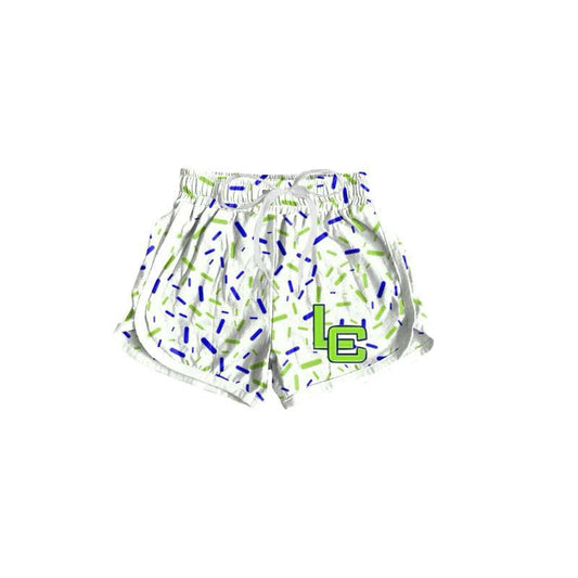 Preorder(moq 5) Baby Girls White LC Sprinkles Team Sports Shorts