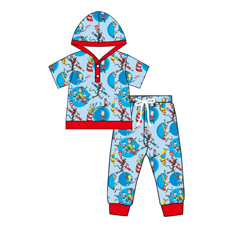 Baby Boys Dr Reading Hooded Top Pants Outfits Sets preorder(MOQ 5)