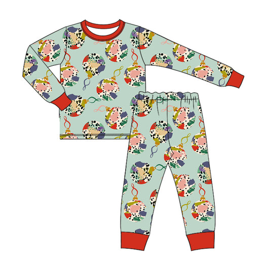 Baby Boys Christmas Balls Tee Top Pants Pajamas Clothes Sets preorder(MOQ 5)