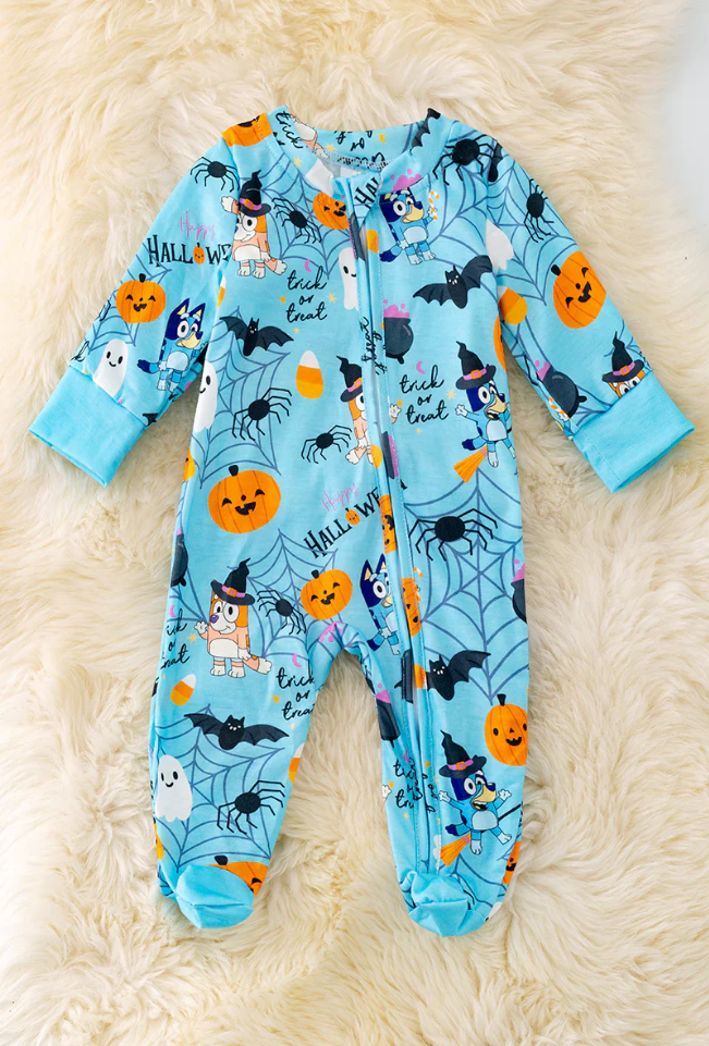 Baby Infant Girls Halloween Bats Pumpkins Rompers preorder(moq 5)