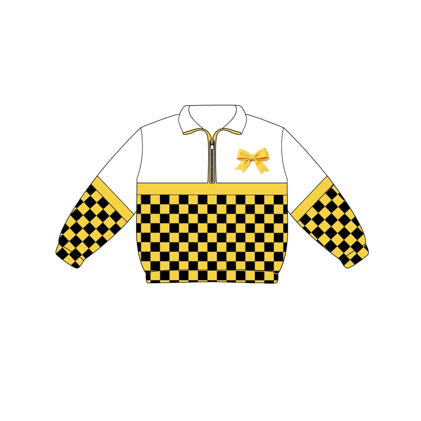 Preorder (moq 5)Baby Boys Long Sleeve Team Zip Pullovers Tops