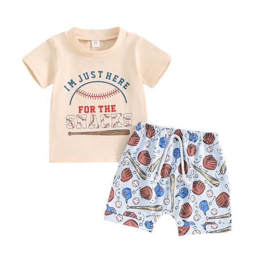 Baby Boys Baseball Shirt Shorts Summer Outfits Sets Preorder(moq 5)