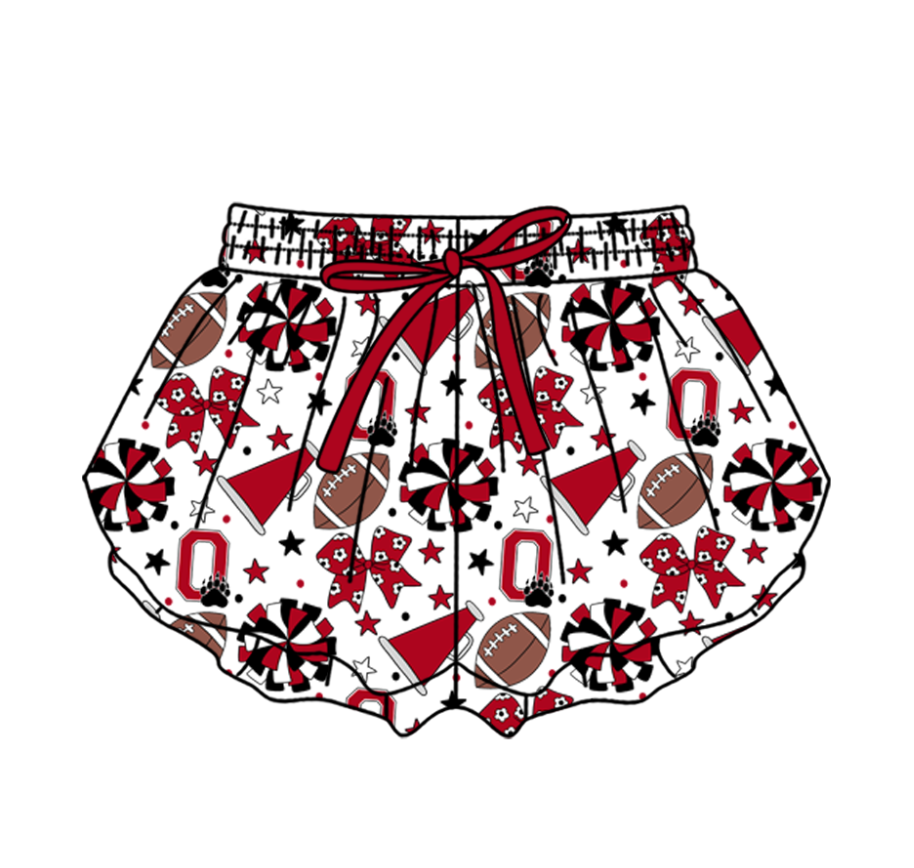 Preorder (moq 5)Baby Girls Bows Stars Footballs Team Butterfly Shorts Bottom