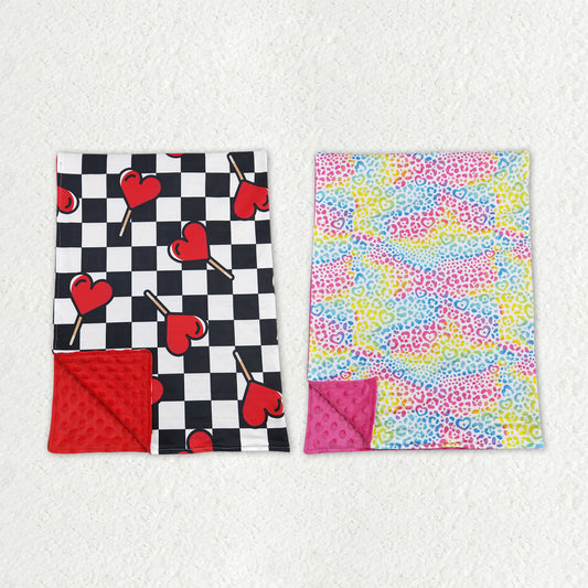 Sibling Baby Kids Hearts Valentines Blankets
