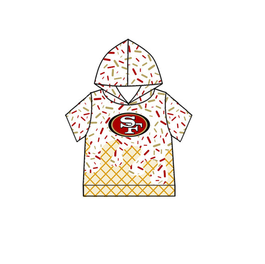 Preorder (moq 5)Baby Boys Drip Sprinkles SF Team Short Sleeves Hoodies Top