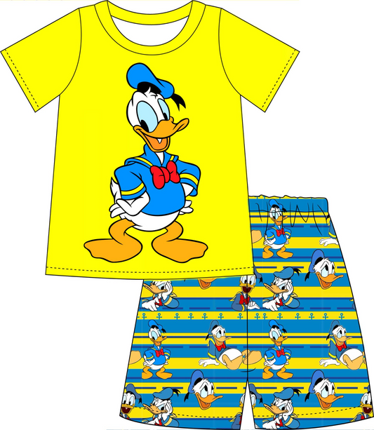 Baby Boys Duck Cartoon Shirt Shorts Summer Clothes Sets preorder (moq 5)
