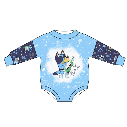 Baby Girls Dog Music Long Sleeve Rompers Preorder(moq 5)