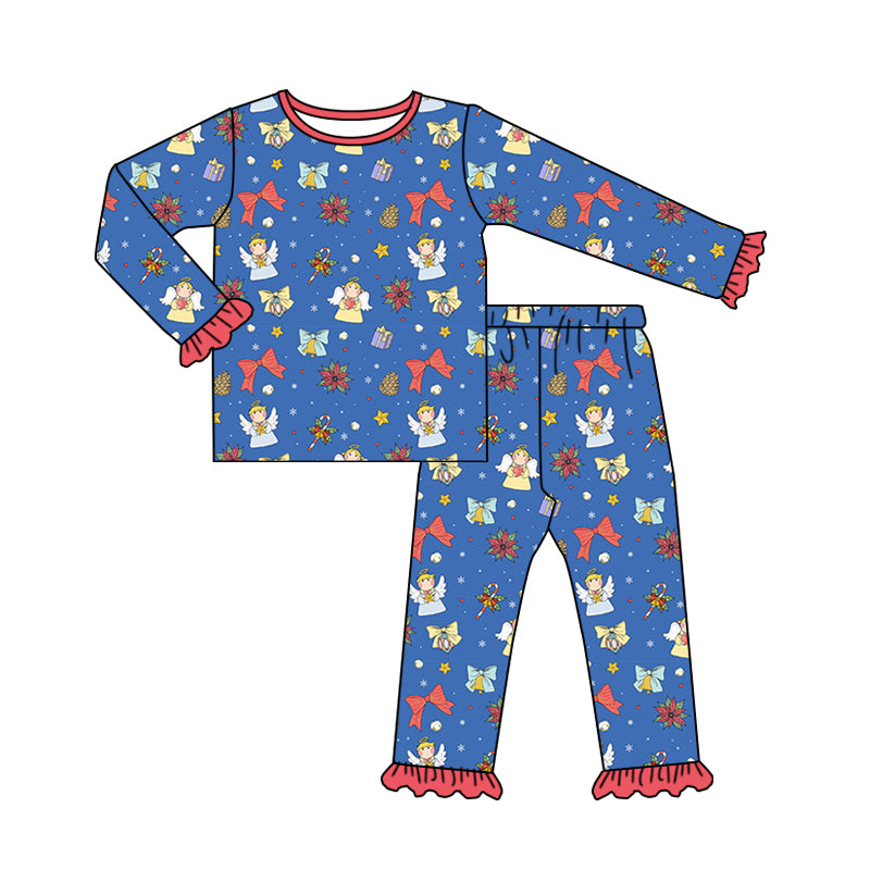 Baby Girls Christmas Angels Top Pants Pajamas Clothes Sets preorder(MOQ 5)