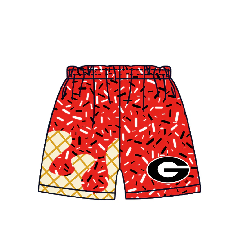 Preorder moq 5 Baby Boys Red Drip G Team Shorts Bottom