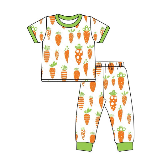 Baby Boys Easter Carrots Orange Top Pants Pajamas Sets preorder(MOQ 5)