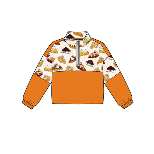 Preorder (moq 5)Baby Boys Candy Cakes Thanksgiving Zip Pullovers Top