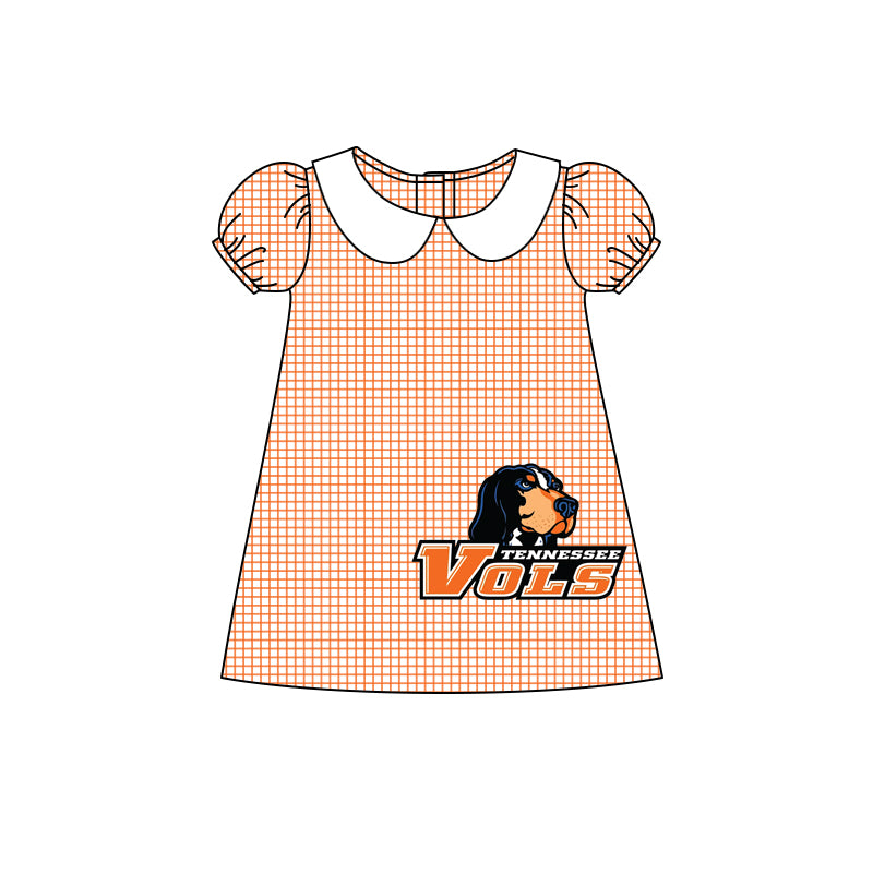 Baby Girls T Vols Short Sleeve Team Knee Length Dresses Preorder(moq 5)