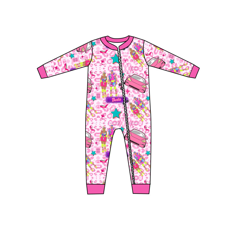 Baby Girls Long Sleeve Doll Cars Rompers preorder(moq 5)