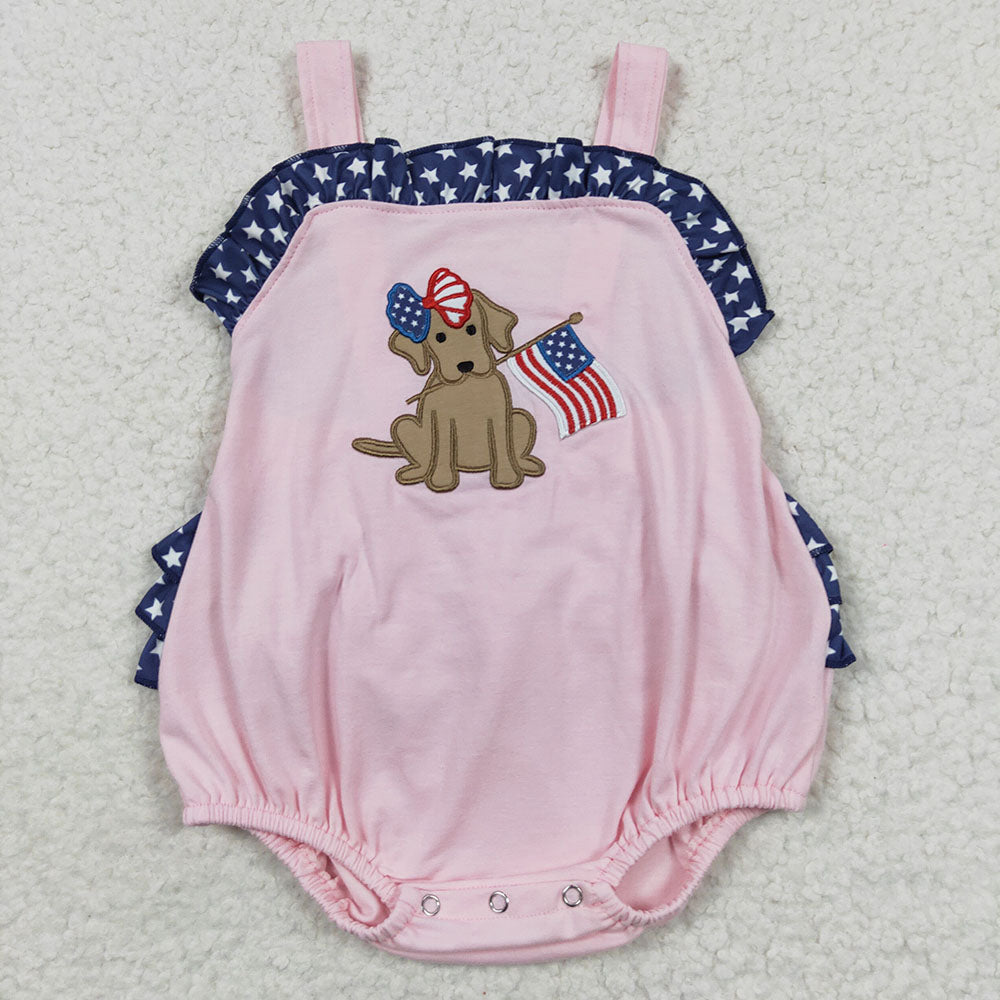 Baby Girls Boys 4th Of July Dog Sibling Summer Shorts Sets